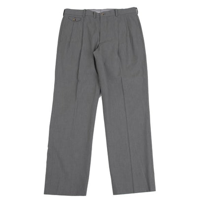 Papas Cotton Blend Stretch Two-Tuck Pants Gray Size 50L
