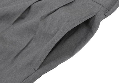 Papas Cotton Blend Stretch Two-Tuck Pants Gray Size 50L