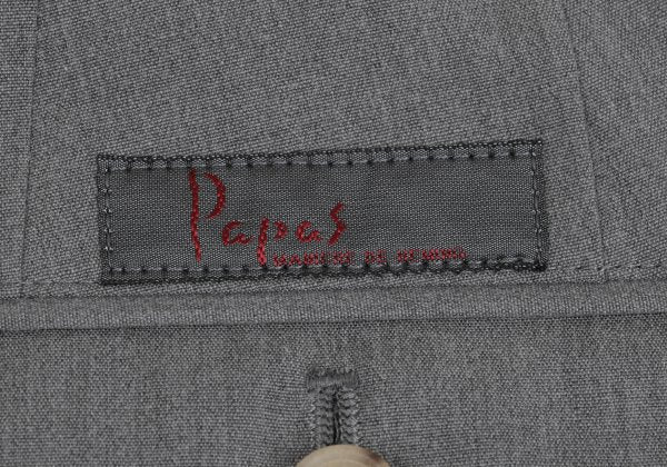 Papas Cotton Blend Stretch Two-Tuck Pants Gray Size 50L