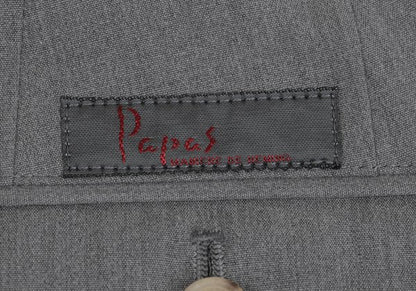 Papas Cotton Blend Stretch Two-Tuck Pants Gray Size 50L