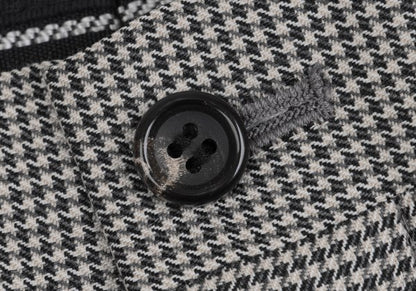 Papas Wool Silk Puppytooth Two-Tuck Pants Black Size 50L