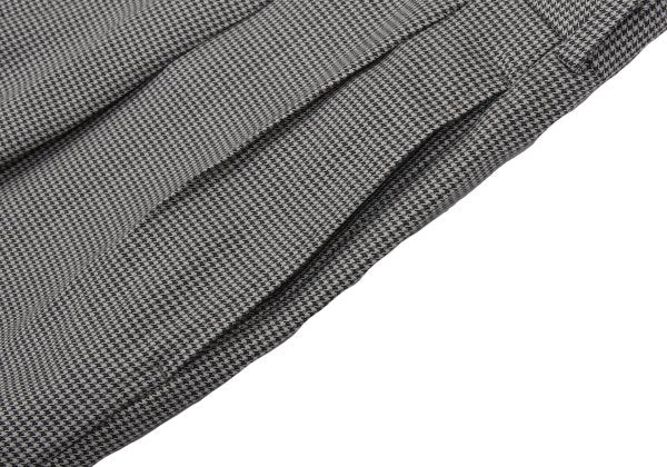 Papas Wool Silk Puppytooth Two-Tuck Pants Black Size 50L