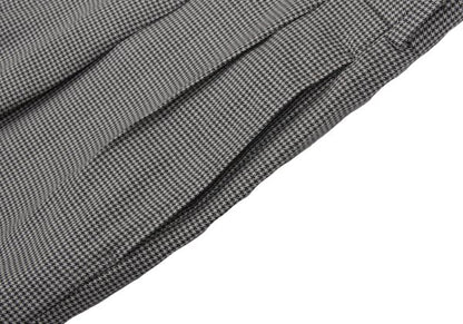 Papas Wool Silk Puppytooth Two-Tuck Pants Black Size 50L