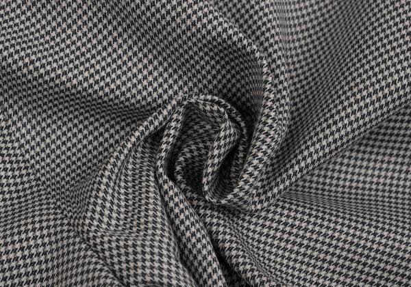 Papas Wool Silk Puppytooth Two-Tuck Pants Black Size 50L