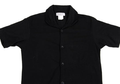 Yohji Yamamoto POUR HOMME Side Slit Round Shirt Black Size M