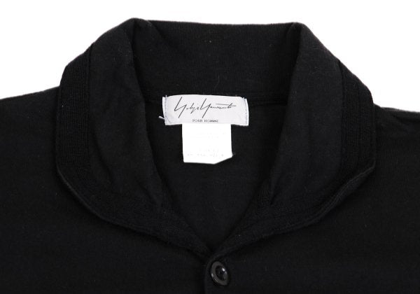 Yohji Yamamoto POUR HOMME Side Slit Round Shirt Black Size M