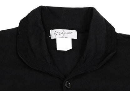 Yohji Yamamoto POUR HOMME Side Slit Round Shirt Black Size M