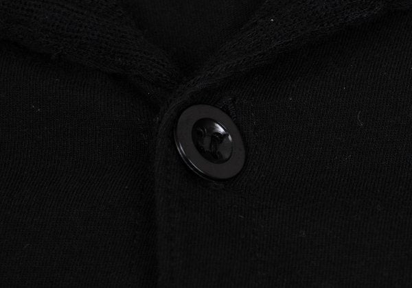 Yohji Yamamoto POUR HOMME Side Slit Round Shirt Black Size M
