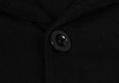 Yohji Yamamoto POUR HOMME Side Slit Round Shirt Black Size M