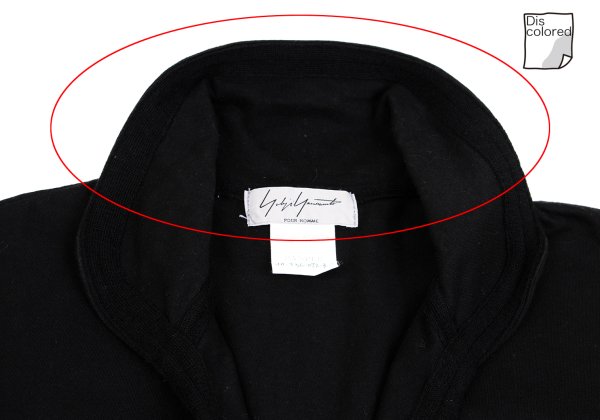 Yohji Yamamoto POUR HOMME Side Slit Round Shirt Black Size M