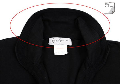 Yohji Yamamoto POUR HOMME Side Slit Round Shirt Black Size M