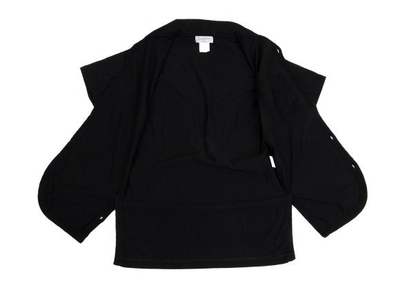 Yohji Yamamoto POUR HOMME Side Slit Round Shirt Black Size M