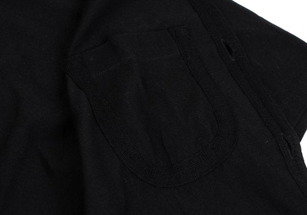 Yohji Yamamoto POUR HOMME Side Slit Round Shirt Black Size M