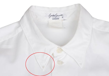 Yohji Yamamoto POUR HOMME White Front Jacquard Shirt Size M