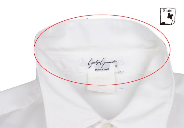 Yohji Yamamoto POUR HOMME White Front Jacquard Shirt Size M