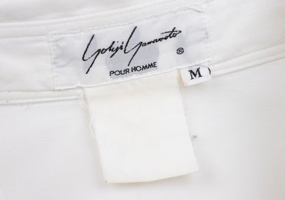 Yohji Yamamoto POUR HOMME White Front Jacquard Shirt Size M