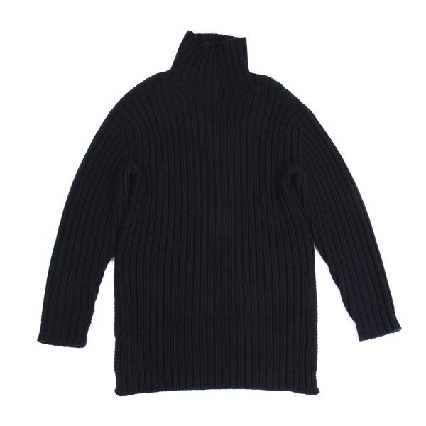 Yohji Yamamoto POUR HOMME 92AW Wool Low Sweater Navy Size M
