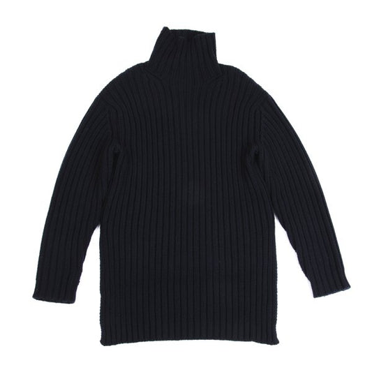 Yohji Yamamoto POUR HOMME 92AW Wool Low Sweater Navy Size M