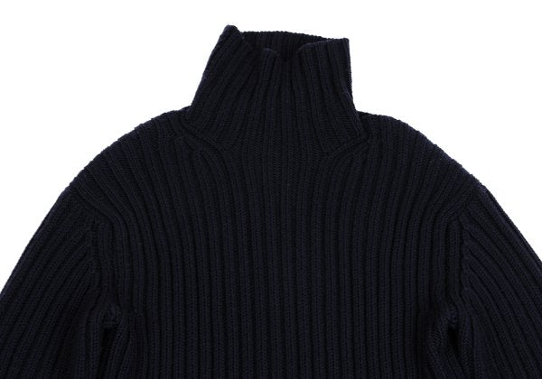 Yohji Yamamoto POUR HOMME 92AW Wool Low Sweater Navy Size M