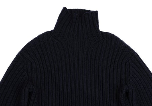 Yohji Yamamoto POUR HOMME 92AW Wool Low Sweater Navy Size M