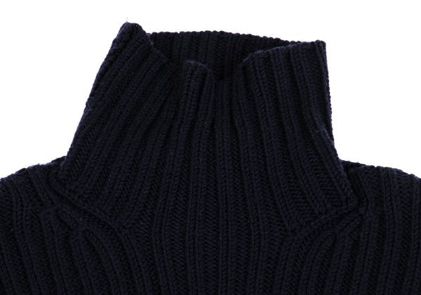 Yohji Yamamoto POUR HOMME 92AW Wool Low Sweater Navy Size M