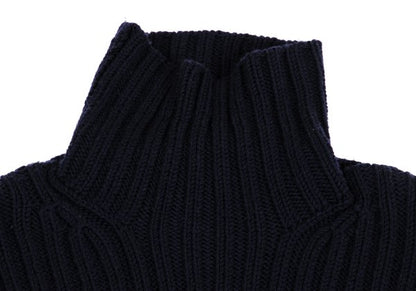 Yohji Yamamoto POUR HOMME 92AW Wool Low Sweater Navy Size M