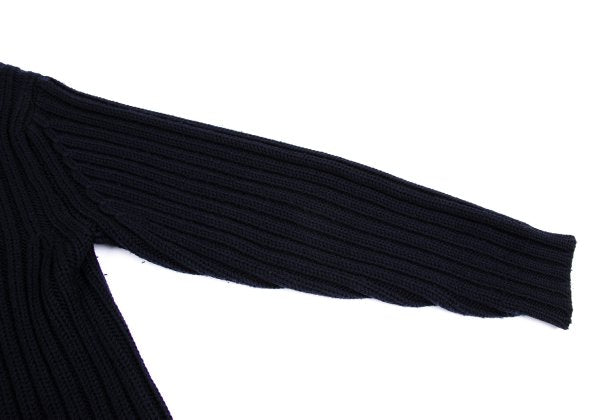 Yohji Yamamoto POUR HOMME 92AW Wool Low Sweater Navy Size M