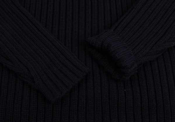Yohji Yamamoto POUR HOMME 92AW Wool Low Sweater Navy Size M
