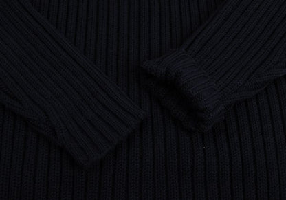 Yohji Yamamoto POUR HOMME 92AW Wool Low Sweater Navy Size M