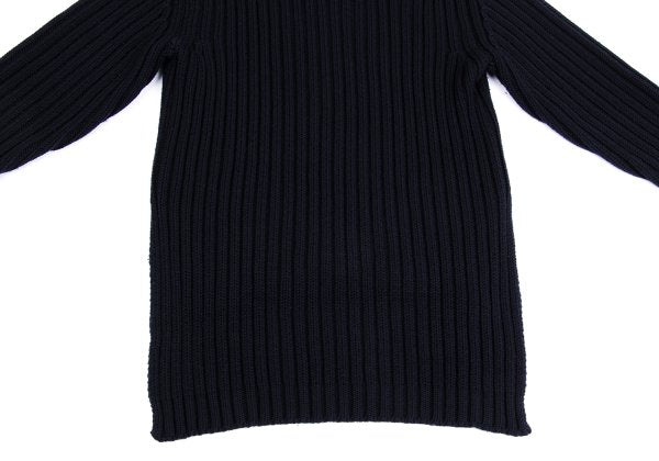 Yohji Yamamoto POUR HOMME 92AW Wool Low Sweater Navy Size M