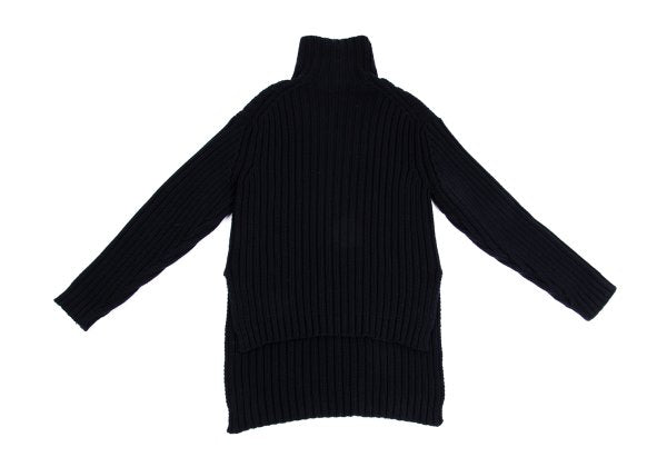 Yohji Yamamoto POUR HOMME 92AW Wool Low Sweater Navy Size M