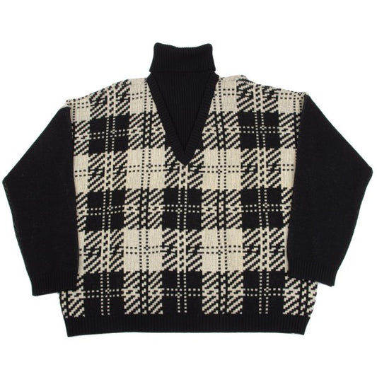 Yohji Yamamoto POUR HOMME Layered Sweater Black Size XL