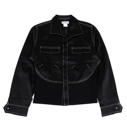 Yohji Yamamoto POUR HOMME Mixed Material Jacket Black Size M