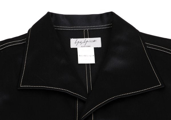 Yohji Yamamoto POUR HOMME Mixed Material Jacket Black Size M