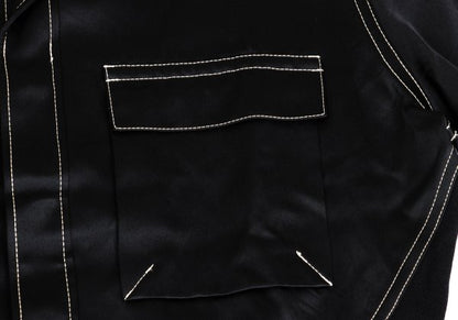 Yohji Yamamoto POUR HOMME Mixed Material Jacket Black Size M