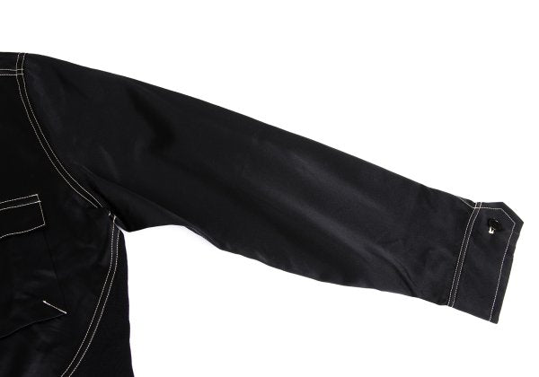 Yohji Yamamoto POUR HOMME Mixed Material Jacket Black Size M