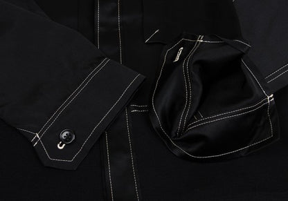 Yohji Yamamoto POUR HOMME Mixed Material Jacket Black Size M