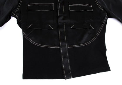 Yohji Yamamoto POUR HOMME Mixed Material Jacket Black Size M