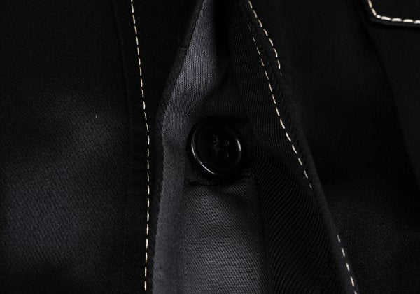 Yohji Yamamoto POUR HOMME Mixed Material Jacket Black Size M