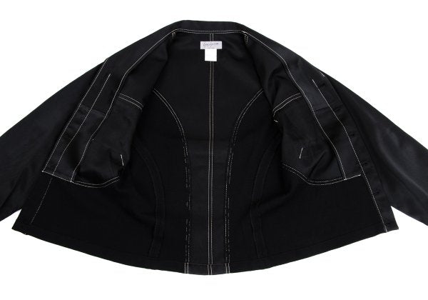 Yohji Yamamoto POUR HOMME Mixed Material Jacket Black Size M