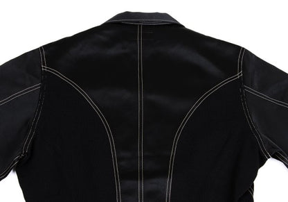 Yohji Yamamoto POUR HOMME Mixed Material Jacket Black Size M
