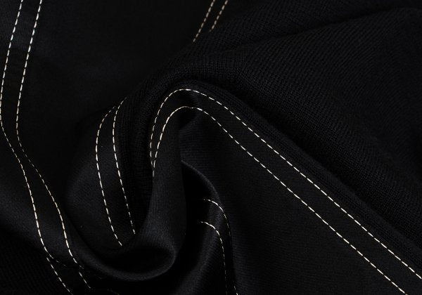 Yohji Yamamoto POUR HOMME Mixed Material Jacket Black Size M