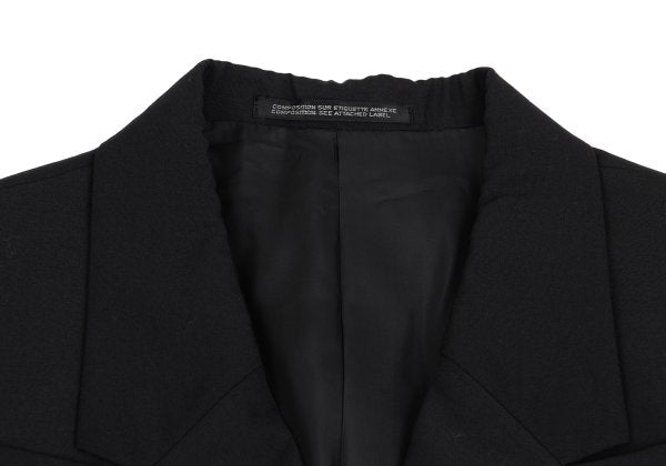 Yohji Yamamoto POUR HOMME Black Puff Lapel Jacket Size L