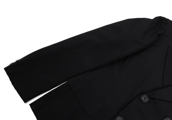 Yohji Yamamoto POUR HOMME Black Puff Lapel Jacket Size L