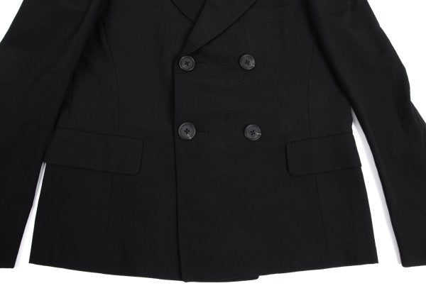 Yohji Yamamoto POUR HOMME Black Puff Lapel Jacket Size L