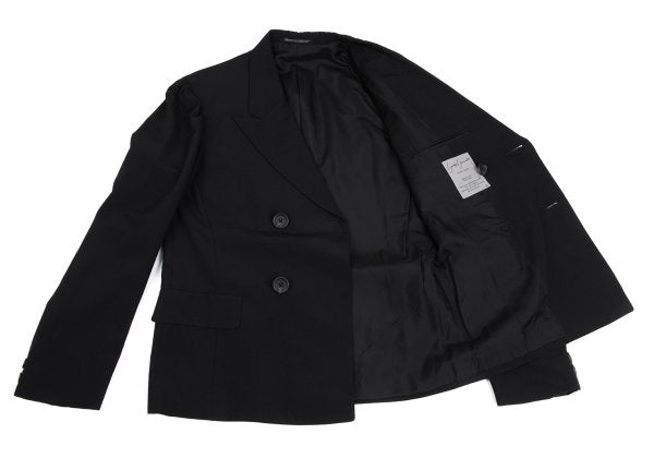 Yohji Yamamoto POUR HOMME Black Puff Lapel Jacket Size L