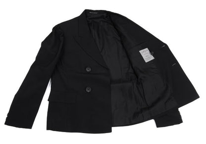 Yohji Yamamoto POUR HOMME Black Puff Lapel Jacket Size L
