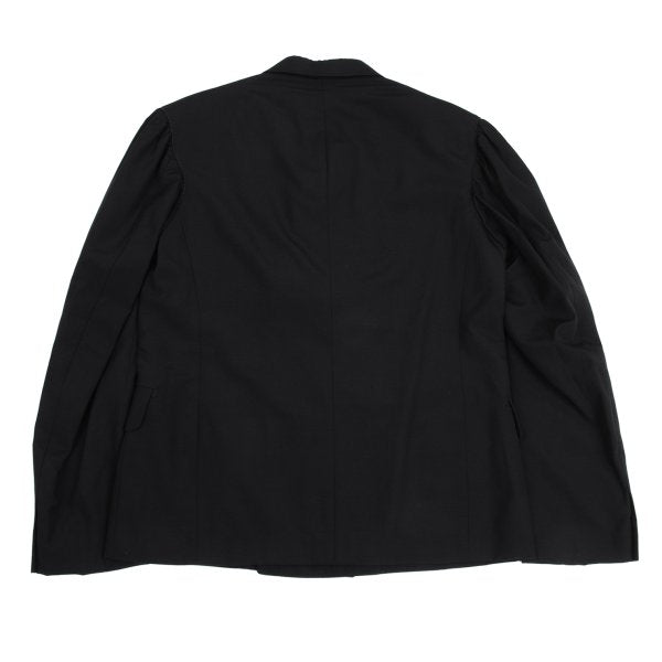 Yohji Yamamoto POUR HOMME Black Puff Lapel Jacket Size L