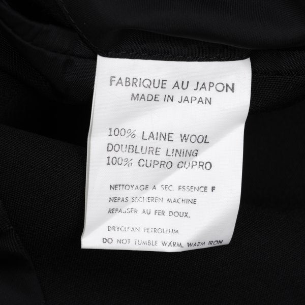 Yohji Yamamoto POUR HOMME Black Puff Lapel Jacket Size L