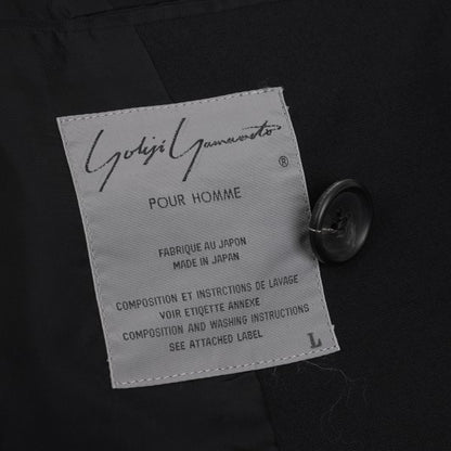 Yohji Yamamoto POUR HOMME Black Puff Lapel Jacket Size L